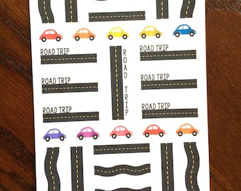 Road Trip Planner Stickers - Road Trip Stickers - Road Stickers - Car Stickers - Travel Stickers - Trip Stickers - Vacation Stickers