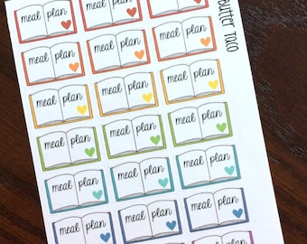 Meal Plan Stickers - Meal Planning Stickers - Meal Plan Planner Stickers - Dinner Stickers - Cooking Stickers - Kitchen Stickers - Calendar