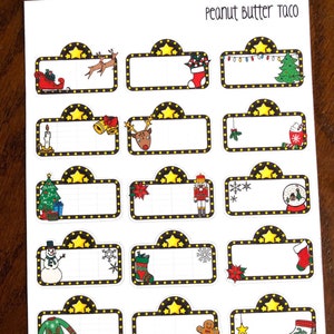 Christmas Movie Planner Stickers - Movies Planner Stickers - Movie Bucket List Planner Stickers - Calendar Stickers - Movie Marquee Stickers