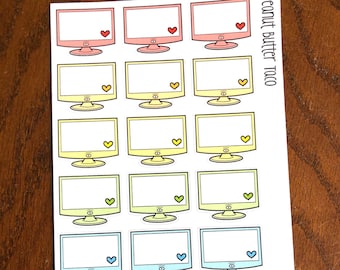 Grote TV Planner Stickers - TV stickers - Televison Stickers - TV Show Kalender Stickers - Televisie Planner Stickers - Show Stickers