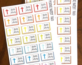 Bible Study Planner Stickers - Bible Study Stickers - Religious Stickers - Faith Stickers - Bible Stickers - Book Stickers - Cross Stickers