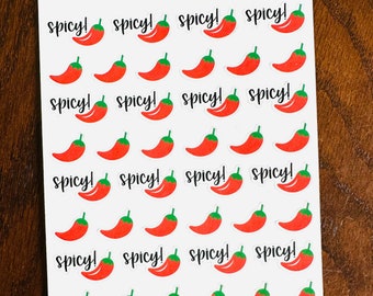 Chili Pepper Planner Stickers - Spicy Book Ratings Planner Stickers - Spice Rating - Chili Peppers - Book Review Sticker - Reading Stickers