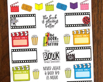 Het boek was beter Planner Stickers - Boekaanpassingsstickers - Filmstickers - Boekenwurm Bookish Books Stickers - Boekenliefhebberstickers