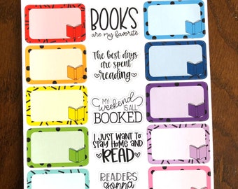 Books are my Favorite Planner Stickers - Bookish Reading Stickers - Book Journal Stickers - Bookworm Stickers - Library Stickers