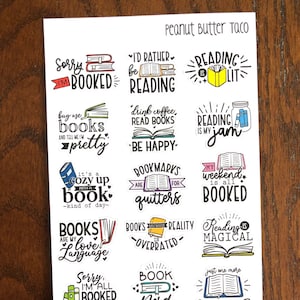 Meer leescitaten! Stickers - Bookworm Planner Stickers - Bookish Quotes Planner Stickers - Bookish Stickers - Book Lover Stickers - Boeken