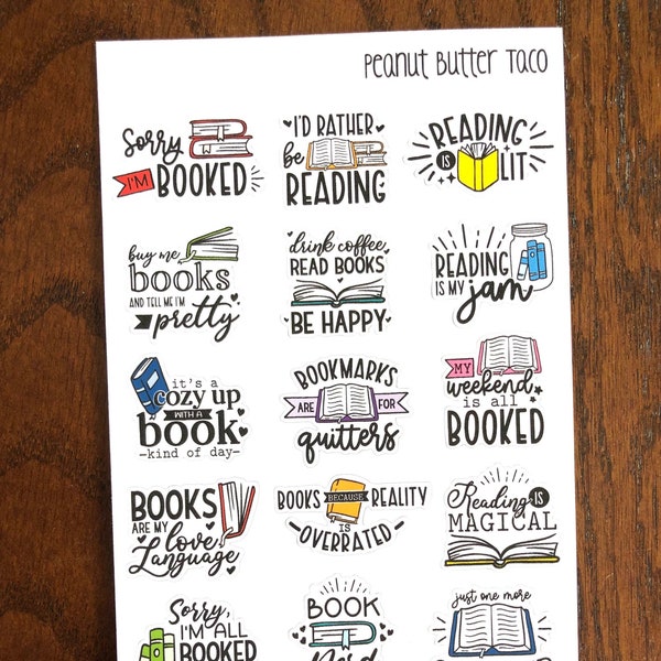 More Reading Quotes! Stickers - Bookworm Planner Stickers - Bookish Quotes Planner Stickers - Bookish Stickers - Book Lover Stickers - Books