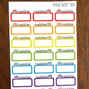 Readathon Boxes Planner Stickers - Book Lover Stickers - Reading Stickers - Bookish Stickers - Book Stickers - Reading Journal Stickers