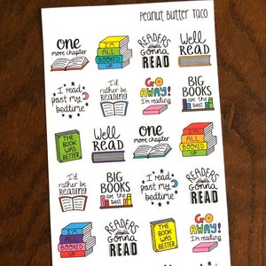 Les lecteurs vont lire des autocollants - Autocollants Bookworm Planner - Autocollants de planificateur de citations de lecture - Autocollants bookish - Autocollants Book Lover - Livres