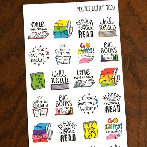 Readers Gonna Read Stickers - Bookworm Planner Stickers - Reading Quotes Planner Stickers - Bookish Stickers - Book Lover Stickers - Books