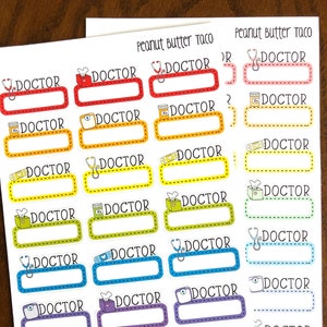 Doctor Planner Stickers - Rainbow or Pastel Doctors Appointment ...