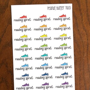 Reading Sprint Planner Stickers - Readathon Stickers - Book Lover Stickers - Reading Stickers - Bookish Stickers - Reading Journal Stickers