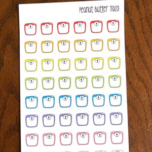 Scale Planner Stickers - Weight Tracking Stickers - Weight Loss Stickers - Klein gewicht schaal - Gewicht verliezen Stickers - Dieet Stickers