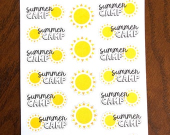 Summer Camp Planner Stickers - Summer Kid Stickers - Summer Classes Stickers - Mom Stickers - Summer Activity Stickers - Camp Stickers