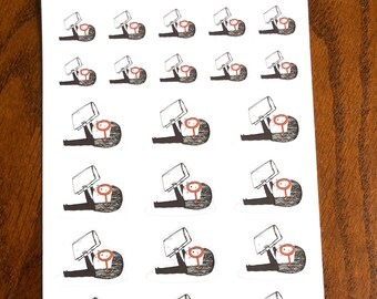 Ich bin beschäftigt lesen Sticker - Bücherwurm Sticker - von Hand gezeichnet Lesen Sticker - Buch-Aufkleber - Buch-Liebhaber-Aufkleber