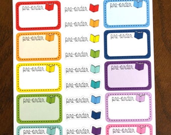 Pre-Order Reading Planner Stickers - Bookish Stickers - Book Planner Stickers - New Releases Reading Stickers - Bookworm Stickers - Preorder