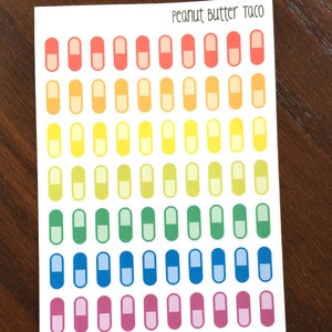 Rainbow Pills Stickers - Pill Planner Stickers - Medication Planner Stickers - Prescription Stickers - Medicine Stickers - Reminder Stickers