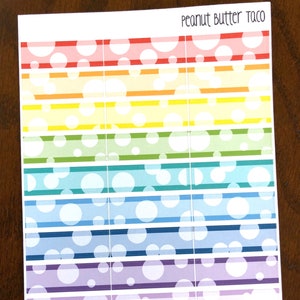 Bubbles Quarter Boxes Planner Stickers - Rainbow Quarter Box Planner Stickers - Functional Planner Stickers - Bright Colorful Boxes