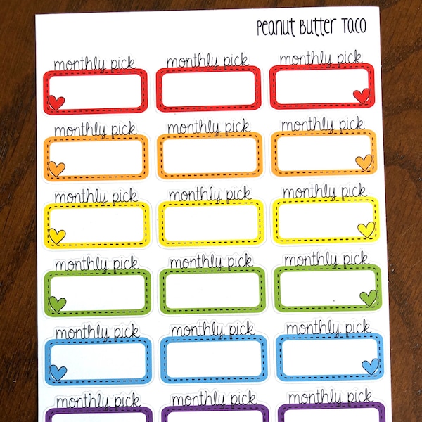 Monthly Pick Reading Planner Stickers - Book Subscription Stickers - Bookish Stickers - Book Planner Stickers - Bookworm Stickers