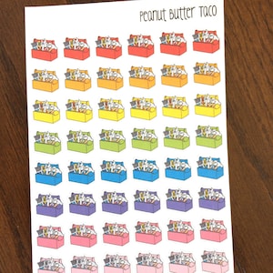 Rainbow Tool Boxes Planner Stickers Tools Stickers Tool Stickers Housework Stickers Honey Do List Stickers Calendar Stickers image 1