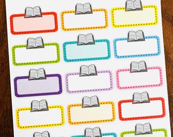 Open Book Boxes - Reading Planner Stickers - Bookish Stickers - Book Journal Stickers - Bookworm Stickers - Book Stickers - Reading Stickers