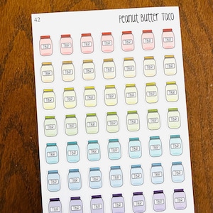 Stickers de planificateur de lecture en pot TBR - Stickers de planificateur de livre - Stickers de lecture - Stickers livre - bocal à lire - Stickers livresques