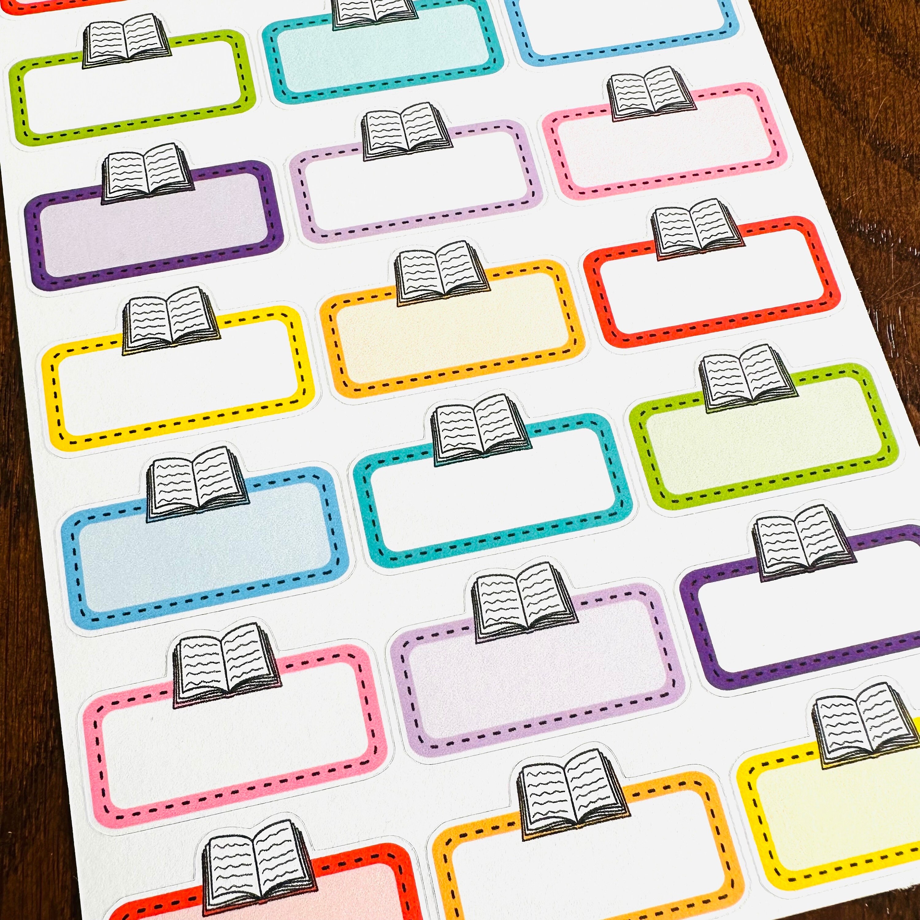 Open Book Boxes - Reading Planner Stickers - Bookish Stickers - Book ...