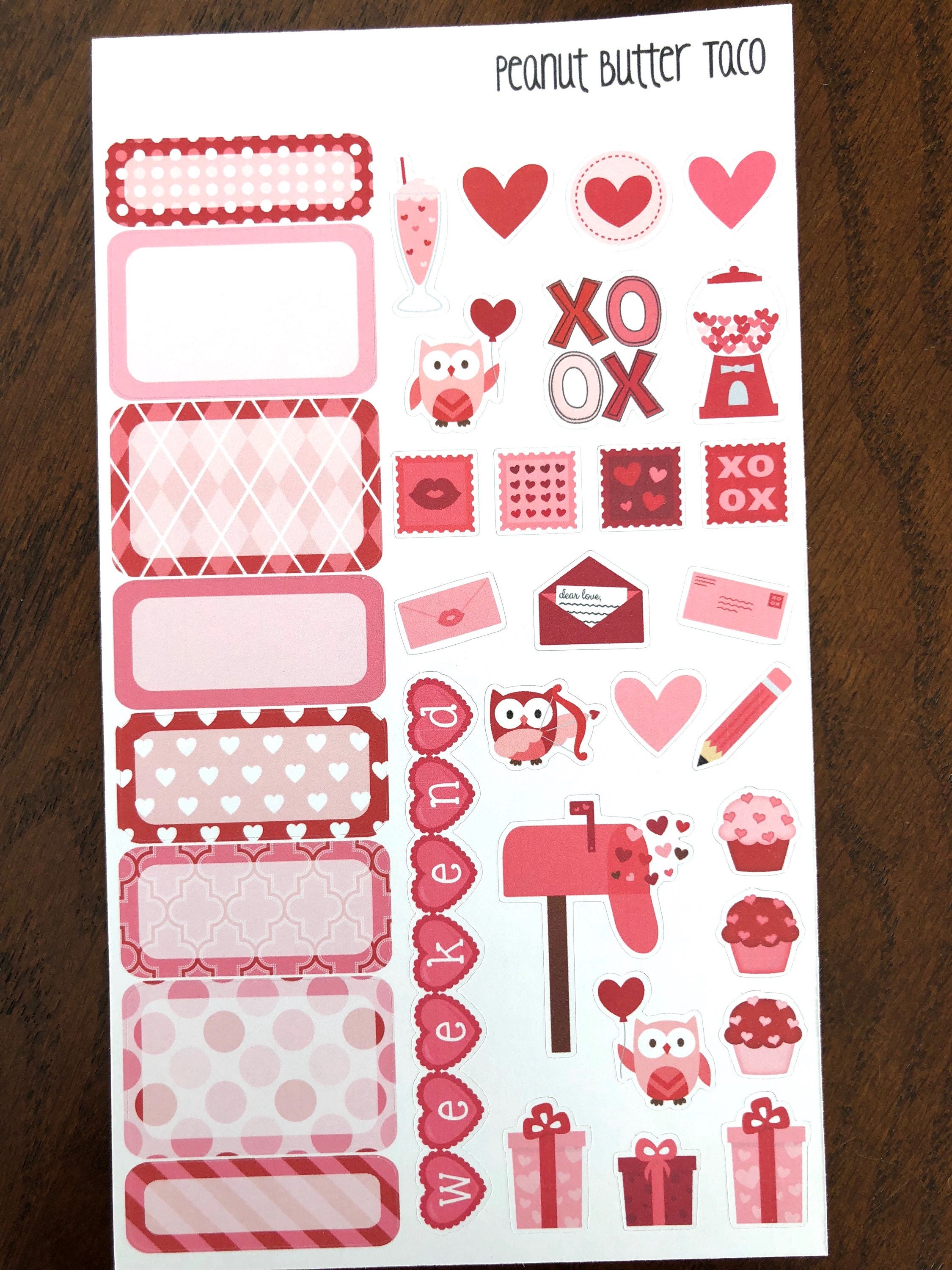 FaCraft Valentine's Day Stickers,Love Sticker Scrapbook Stickers for  Laptop,Couple Daily Planner,Weeding Scrapbooking Supplies (Valentine's Day