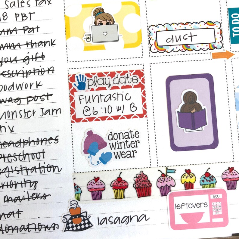 Leftovers Planner Stickers Meal Planning Stickers Food Etsy