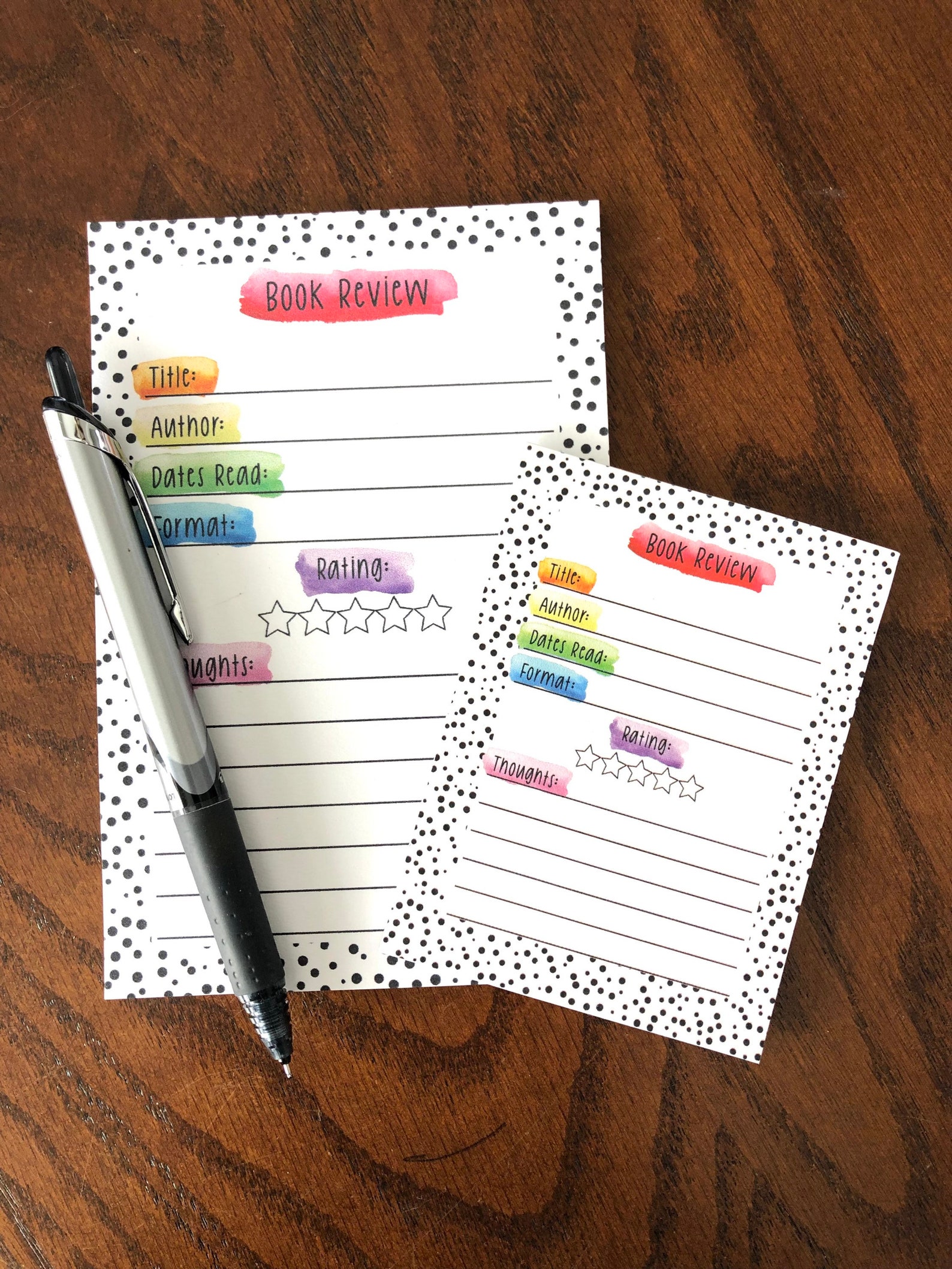 Book Review Sticky Notes - Star Rating - Reading Sticky Notes ...
