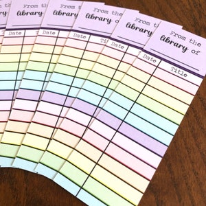 Rainbow Library Card Bookmark - Booklover's Bookmark - Bookish - Bibliophile - Reading - Book Lover - Rainbow Bookshelf Bookmark