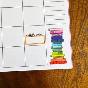 Reading Event Planner Stickers - Author Event - Bookish Event - Library ...