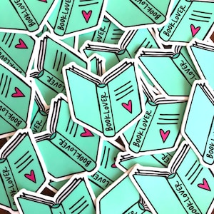 Open boek vinyl sticker - boekenwurm vinyl sticker - leesgrage laptop sticker - bibliofiel gestanst - lezing vinyl stickers - boek sticker