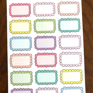 Scallop Half Boxes - Rainbow or Pastel - Scalloped Doodle Planner ...