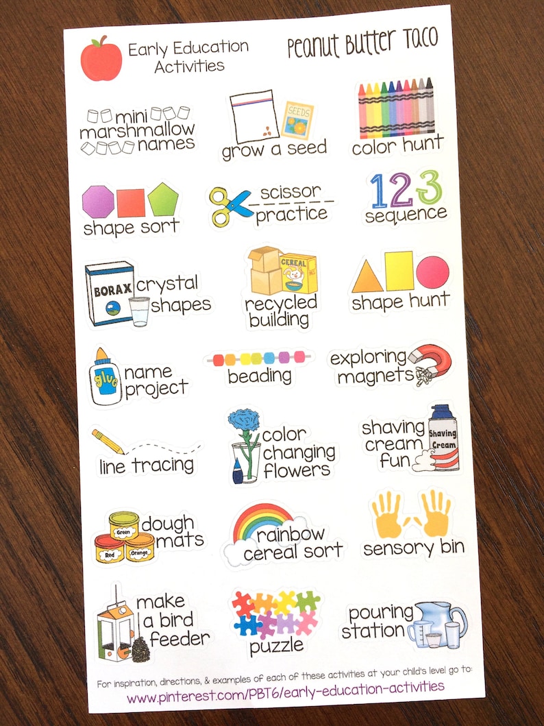Early Education K-2 Activities Stickers  Educational Stickers image 0