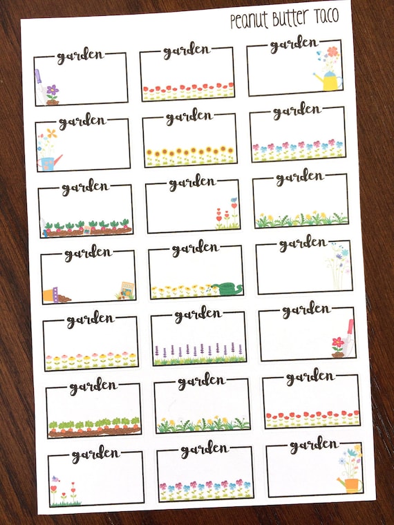 Garden Boxes - Gardening Planner Stickers - Weeding Planner Stickers - Yard Work Stickers - Garden Planner Stickers - Spring Stickers