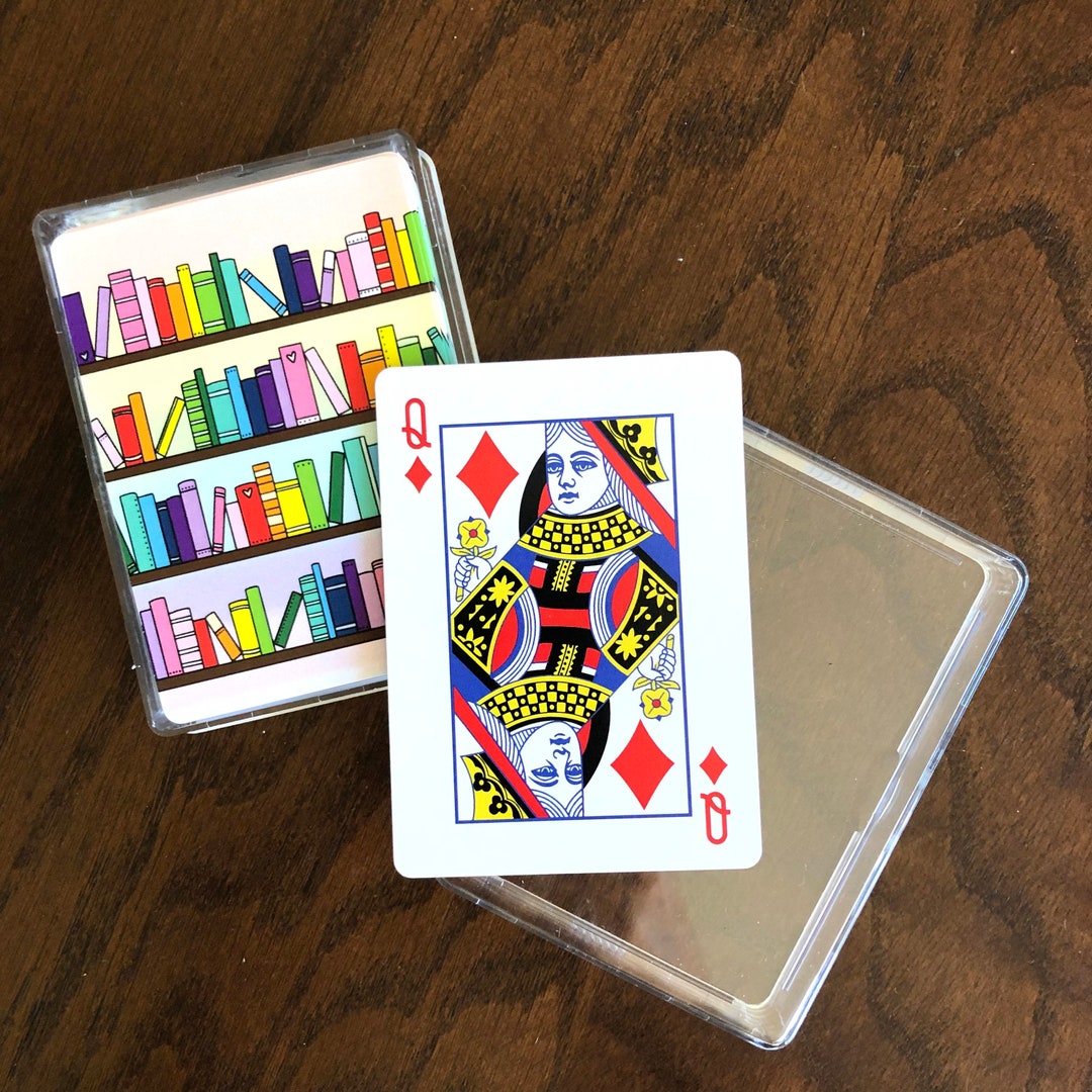 Bookshelf Playing Cards Bookworm Poker Card Deck Bookworm Gift Bookish