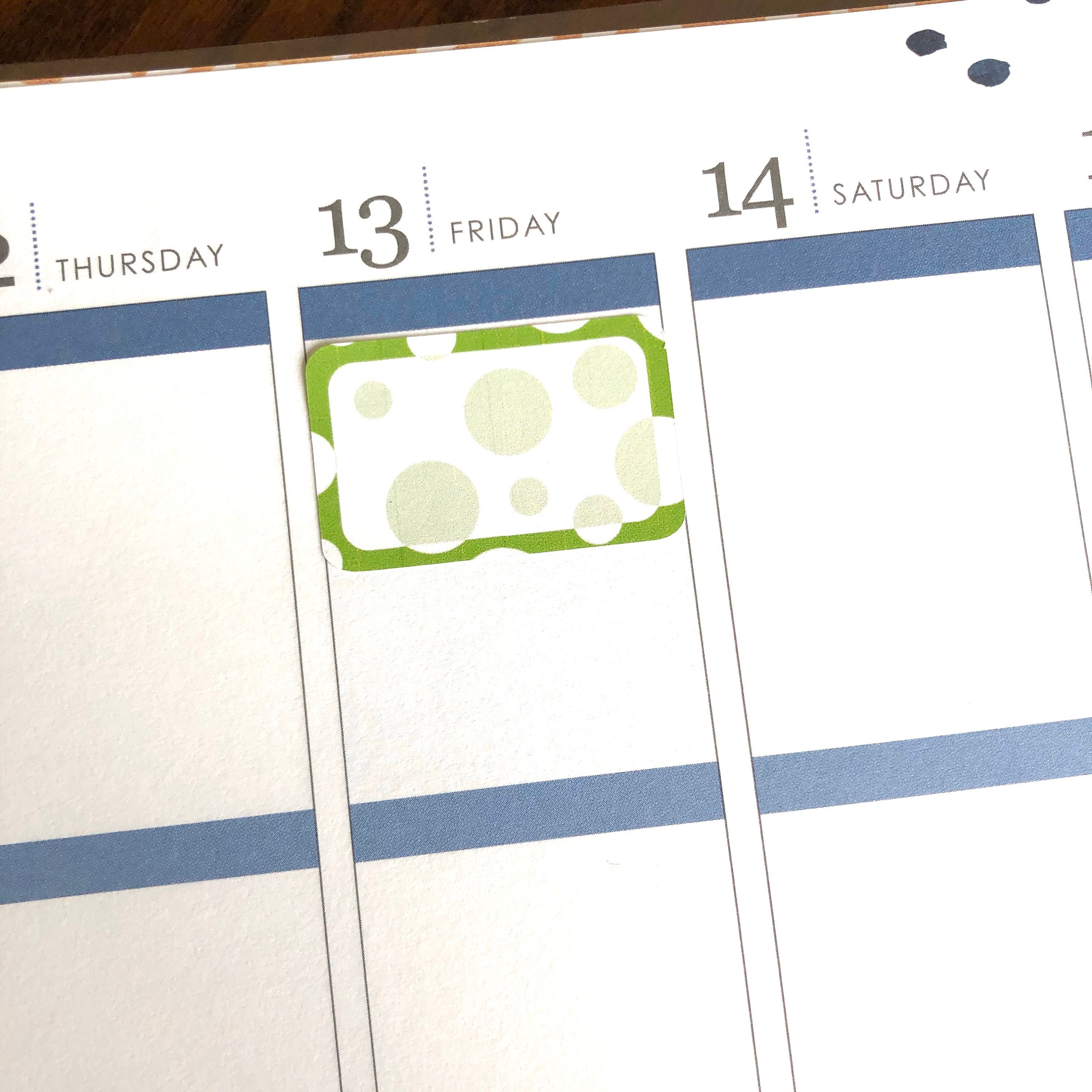 Inverse Polka Dot Half Boxes Half Box Planner Stickers | Etsy