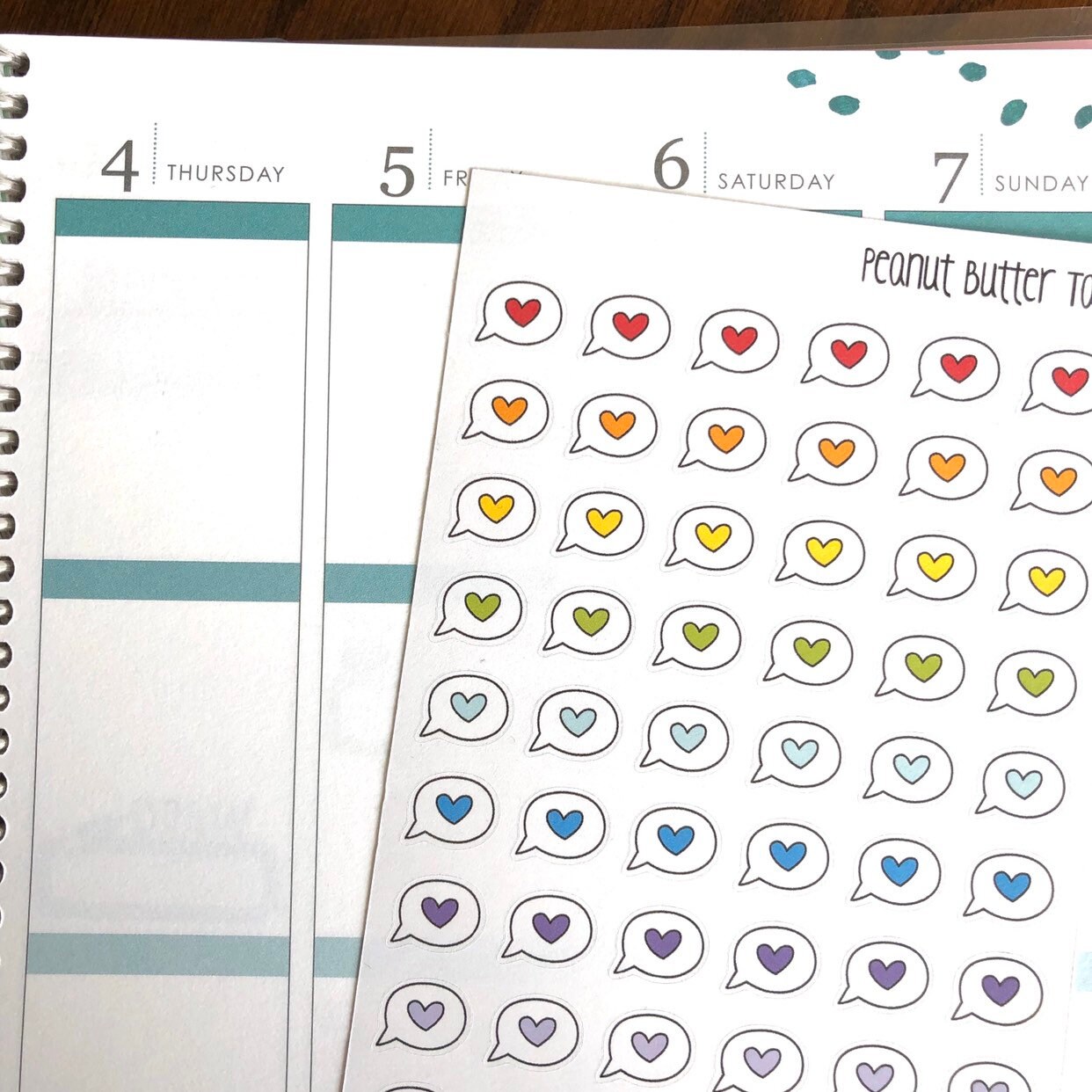 Heart Speech Bubble Planner Stickers - Doodle Heart Stickers - Speech ...
