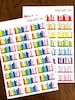 Large Rainbow Bookshelf Planner Stickers - Bookshelves Planner Stickers - Reading Stickers - Book Stickers - Reading Planner Stickers - Read 