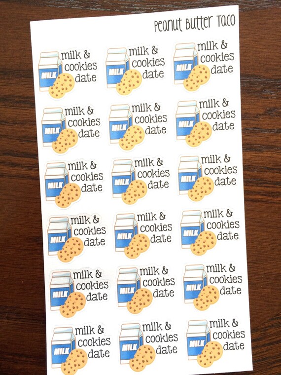 Milk Cookies Date Stickers Mommy And Me Stickers Mom Date Planner Stickers Family Time Stickers Mom And Daughter Son Date Night - 