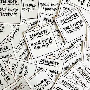 Sticker vinyle Read More Books - Sticker livresques - Sticker pour ordinateur portable - cadeau club de lecture découpé - Stickers vinyles lecture - rat de bibliothèque