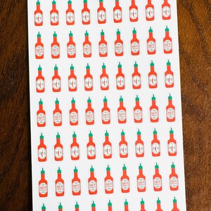 Hot Sauce Planner Stickers - Spicy Book Rating - Spice Rating - Book Review Sticker - Reading Stickers - Food Stickers