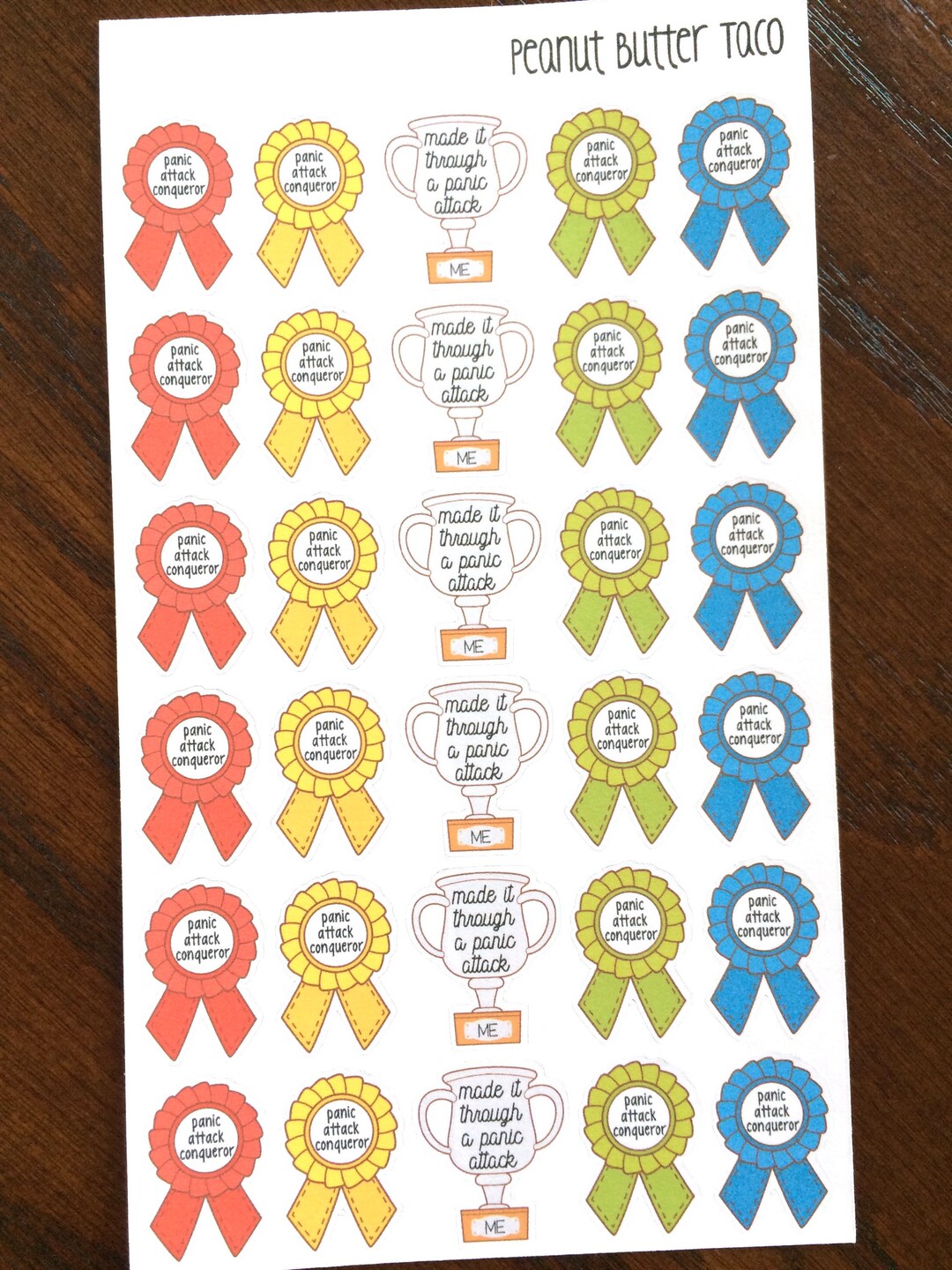 Panic Attack Sticker LAST CHANCE Panic Attack Conqueror Planner Stickers - Anxiety Stickers ...
