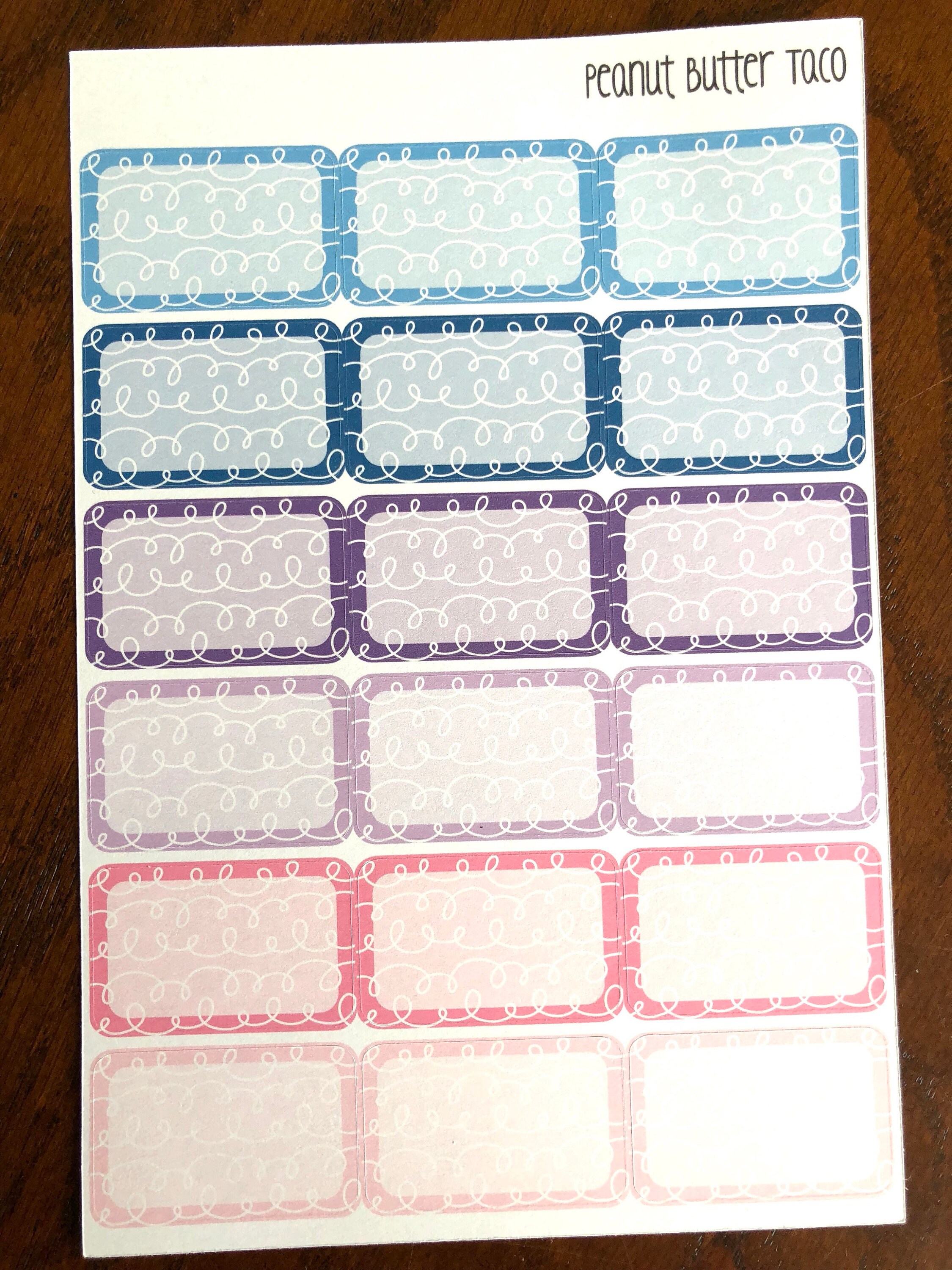 Loopty Loop Rainbow Half Boxes Planner Stickers Doodle | Etsy