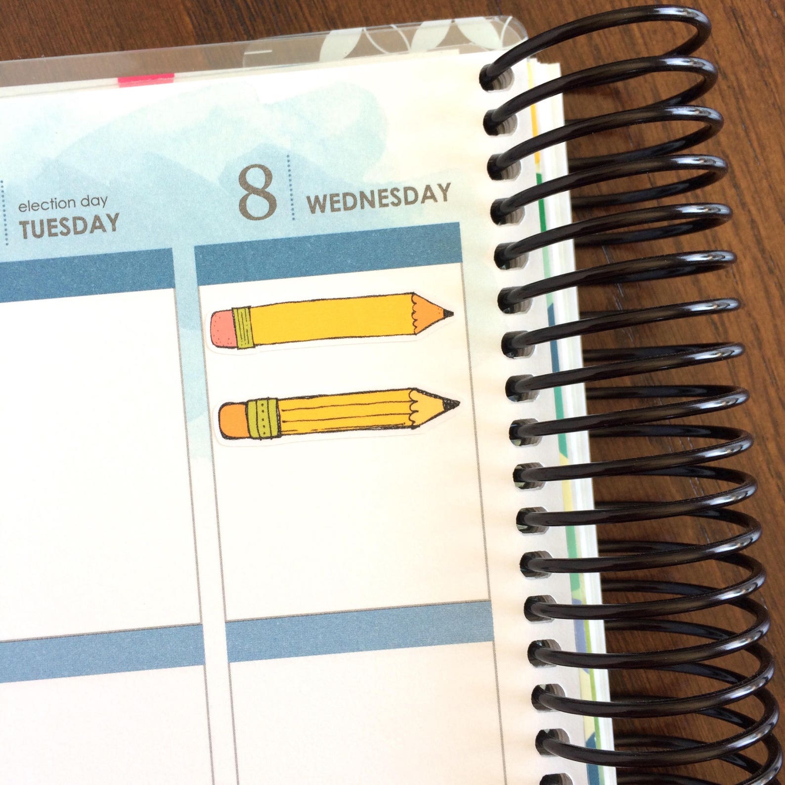 Pencil Planner Stickers Writing Stickers Homework Reminder Etsy