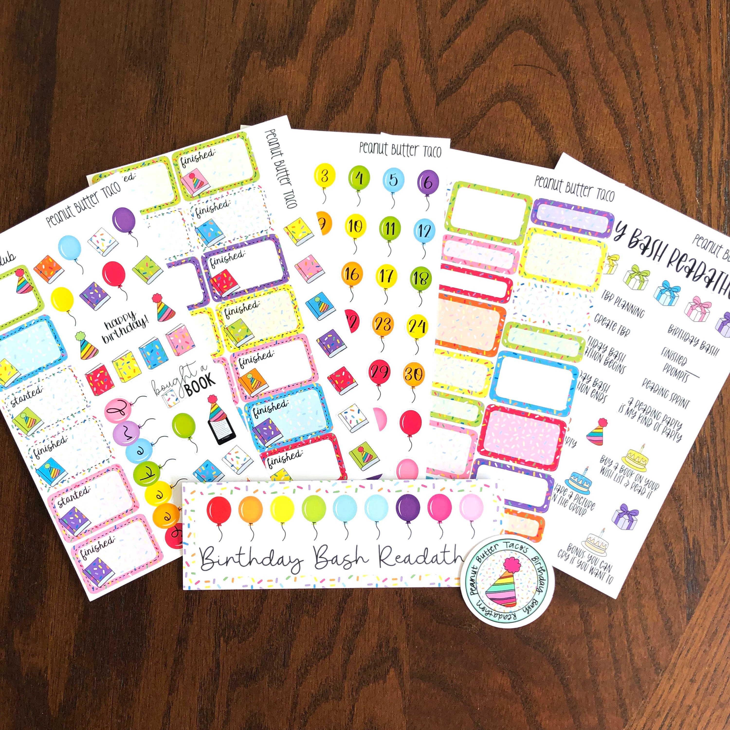 Birthday Bash Readathon Kit Etsy 日本
