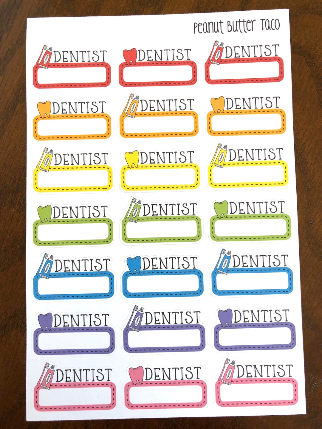 Dentist Planner Stickers - Dentist Appointment Stickers - Dentist ...