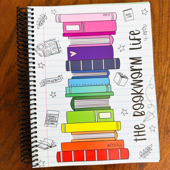 The Bookworm Life ™ Planificador de lectura Cuaderno de lectura