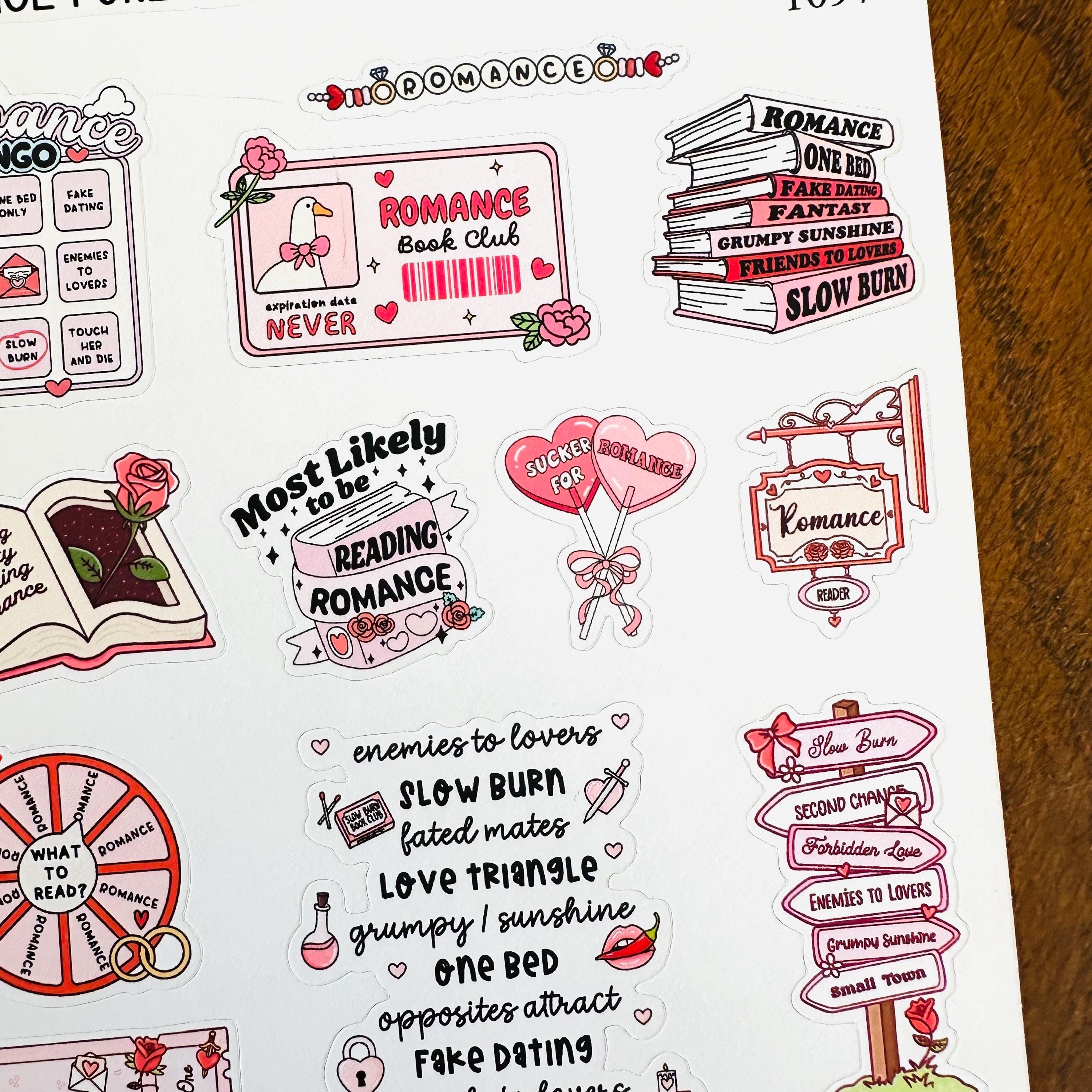 Rematic Sticker Romance Forever Planner Stickers - Romance Trope Reading Stickers ...