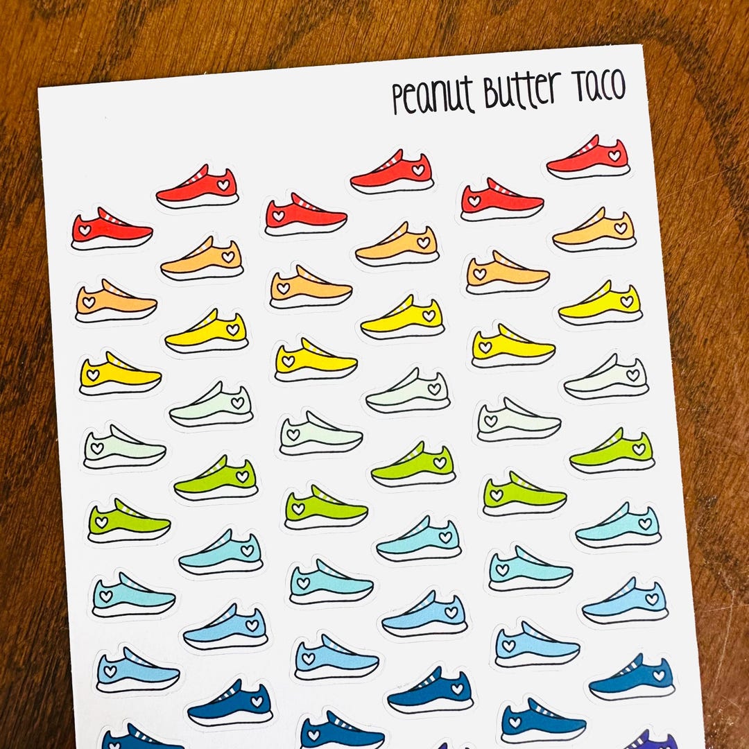 Shoe Stickers - Walking Planner Stickers - Running Stickers - Steps ...